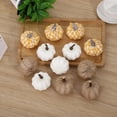 thumbnail image 3 of 12 piezas de cabazas artificiales mixtas cabazas de para decoración Acción de Gracias de boda del o Arpillera Bnca Colcomx Calabaza de simulación, 3 of 4
