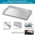 thumbnail image 3 of 28 inch Stainless Steel Flat Top Gas Grill Griddle Replacement for Blackstone 2-Burner Propane Fueled Grill Improved New Rear Grease Management System (Improved Version), 3 of 7
