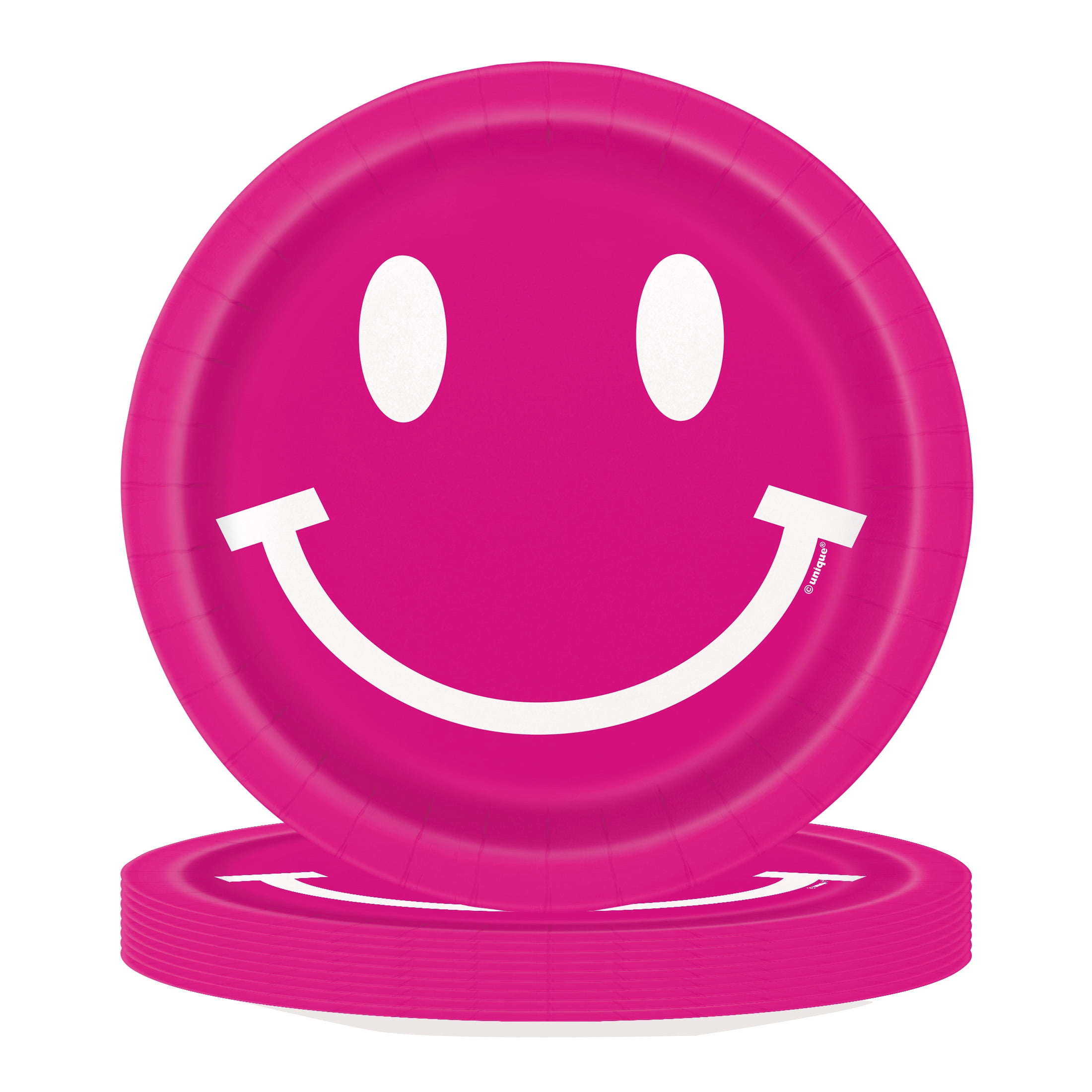 Cheerful Disposable Paper Plates, 7", Pink, 10 Pieces, by Way To Celebrate