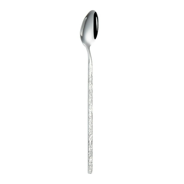 Cucharas de Té de Hielo Cucharas de Café de Mango Largo Cucharas de Hielo Cucharas de Acero Inoxidable para Revolver Cócteles Cucharas de Té
