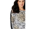 thumbnail image 5 of Sofia Intimates by Sofia Vergara Long Sleeve Boat Neck Cheetah Pajamas (Women's or Women's Plus) 2 Piece Set, 5 of 6