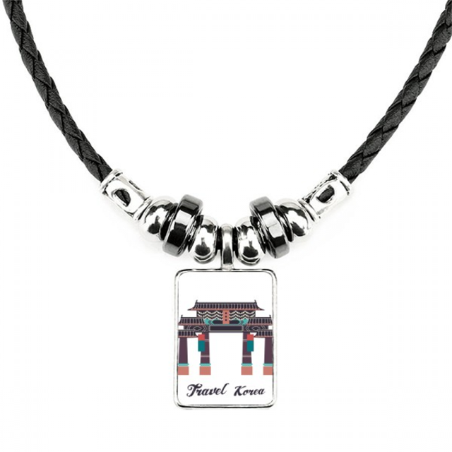 visitar memorial arch en corea del sur collar a mano colgante de cuerda de cuero Unbranded M