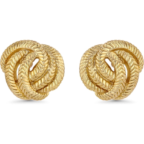 SNGIA 18K Gold Plated Spiral Leaf Dangle Earrings for Women, Textured Statement Drop Style