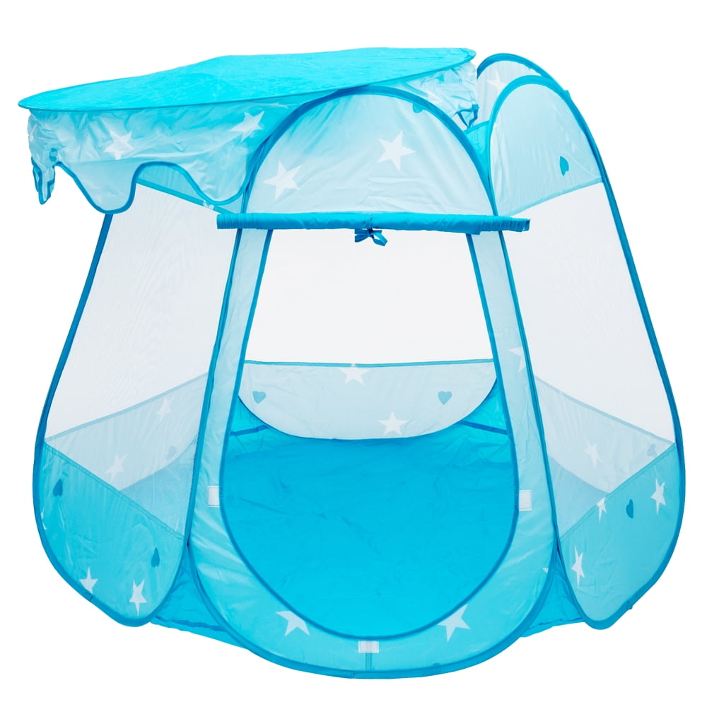 Kepooman Kids Play Tent, Outdoor Foldable Princess Playhouse Ball Play Tent for Boys Girls, Blue Kepooman Kids Play Tent, Outdoor Foldable Princess Playhouse Ball Play Tent for Boys Girls, Blue
