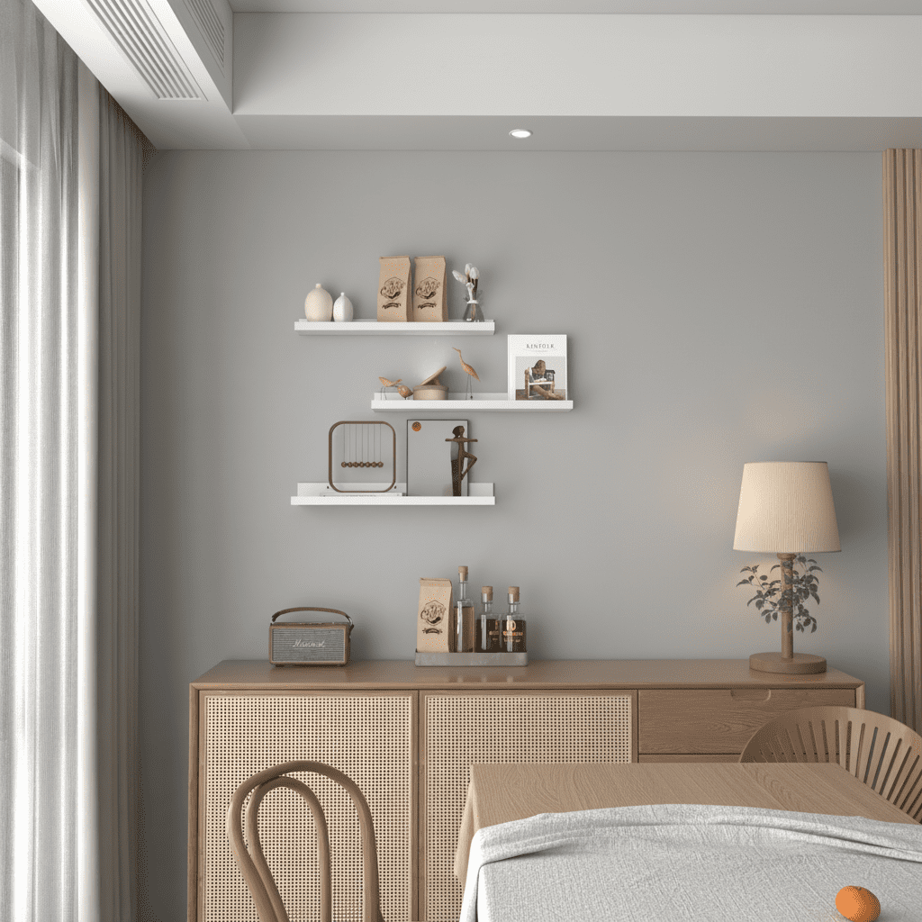 24 Inch Floating Shelves for Wall Mount, Modern Ledge Shelf for Bathroom Bedroom Living Room Kitchen Nursery Storage, Set of 3 Different Sizes, White
