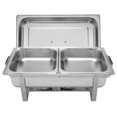 thumbnail image 6 of Ktaxon 1 Pack 8 Quart Chafing Dish, 2 Half Size Stainless Steel Frame Buffet Stove Set, Catering Serve Chafer Dish Chafers Food Warmer for Party, 6 of 15