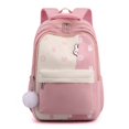 thumbnail image 3 of Cartoon Bunny Pattern Backpack ,colorblock Preppy Zipper Daypack, All-Match Back To School Bag, 3 of 4