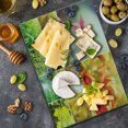 thumbnail image 5 of Country Cutting Board, Flourishing Spring Collage with Grapes Trees and Sunflowers Seasonal Countryside, Decorative Tempered Glass Cutting and Serving Board, Large Size, Multicolor, by Ambesonne, 5 of 5