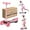 Pink with Gift Box, variant on iSinwheel Kid 3 Wheel Electric Scooter, Height Adjustable Folding Pedal Scooter for 3-8 Years Old with Flashing Wheels for Boys and Girls Pink