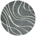 thumbnail image 4 of SAFAVIEH Florida Tamzen Abstract Shag Runner Rug, Sage/Ivory, 2'3" x 9', 4 of 9