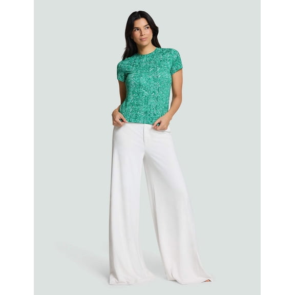 Mrs Momma Bear Short-Sleeve Printed Sequin Athleisure Green, Signature Luxe Tee (Women's)