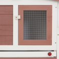 thumbnail image 5 of Charmma Outdoor Large Rabbit Hutch Brown and White 80.3"x17.7"x33.5" Wood, 5 of 7