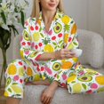 thumbnail image 6 of Sikiie Avocado And Pineapple Women's Long-Sleeve Shirt and Full-Length Bottom Pajama Set (s-xxl)-X-Large, 6 of 7