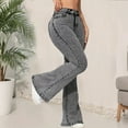 thumbnail image 5 of Women's High Waist Slimming Bootcut Jeans - Slight Stretch Denim Pants, Gray Size XXL, 5 of 5