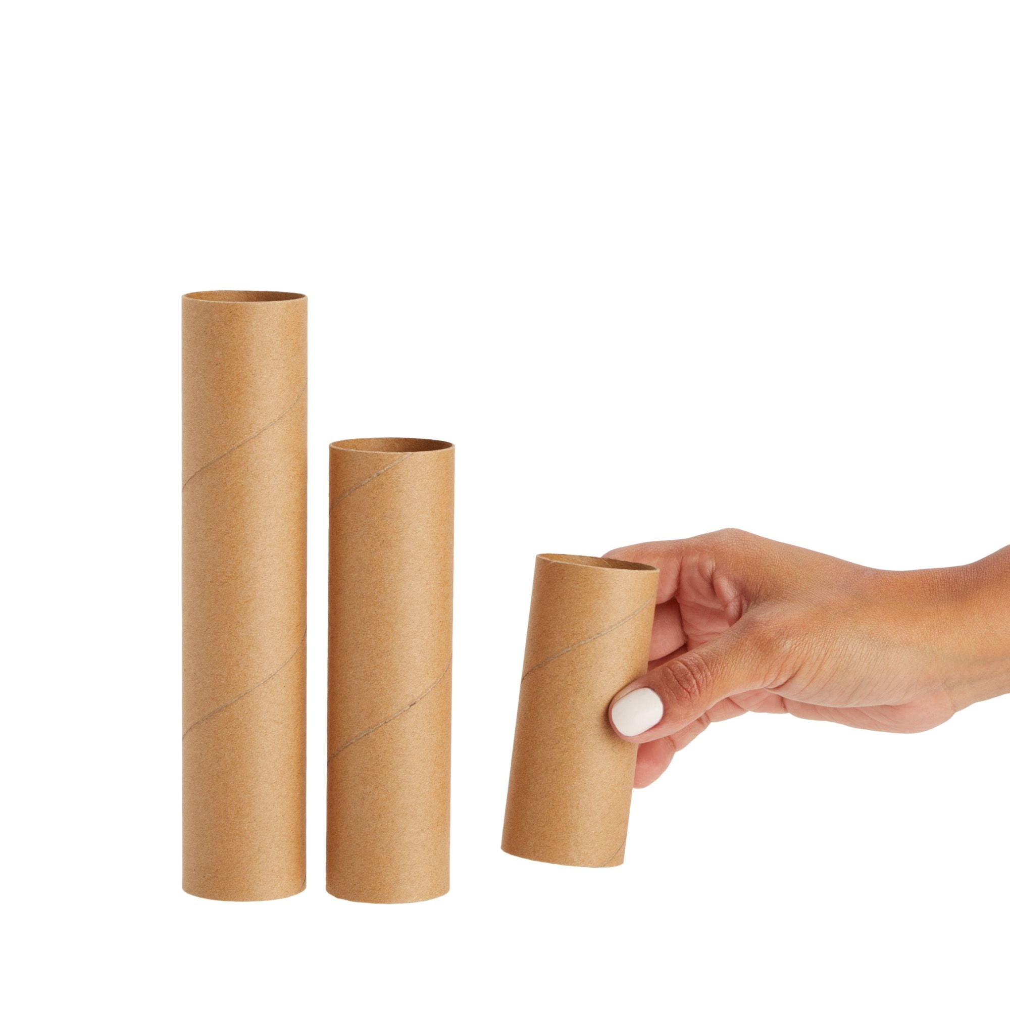 Craft Rolls Cardboard Tubes - 50 Pack Kraft Cardboard Tubes for DIY, Classrooms, Dioramas, Brown, 1.7 x 3.95 Inches