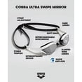 thumbnail image 3 of arena Cobra Ultra Racing Swim Goggles for Men and Women, Silver-Gold, Swipe Anti-Fog Mirror (NEW), 3 of 7