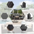thumbnail image 3 of ALAULM 7-Piece Patio Conversation Set with Propane Fire Pit Table, Gray, 3 of 7