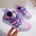 thumbnail image 3 of GYMEPIC Girls Gradient Fashion Sneakers Breathable Lightweight Lace-up Running Walking Shoes for Toddler/Little Kid/Big Kid, 3 of 7