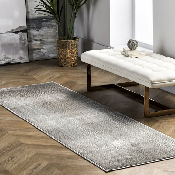 nuLOOM Aspen Vintage Stipe Area Rug, 2' 8" x 8', Runner, Aspen Stipe Grey