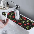 thumbnail image 7 of Pofeuu Sweet Red Cherry Print Splash Guard for Sink Faucet Sink Gadgets-Splash Guard Behind Faucet Drip Catcher for Kitchen, Bathroom,Sink Mat, 7 of 7