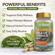 Betel Natural Horsetail Capsules (Cola de Caballo), Herbal Supplement, 1500 mg per Serving, 90 Capsules