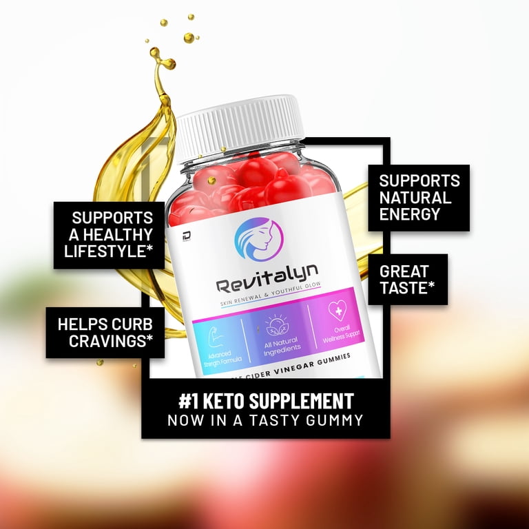 Revitalyn ACV Gummies, Apple Cider Vinegar 1000MG, Vitamin B12 B6  Pomegranate, 3 Pack, 180 Gummies - Walmart.com