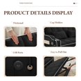 thumbnail image 5 of TOSEE 55" Modern Velvet Pull-Out Sofa Bed with USB Port & Swivel Phone Stand - Adjustable Back 3-in-1 Convertible Loveseat Sleeper for Living Room, Apartment, Black, 5 of 8