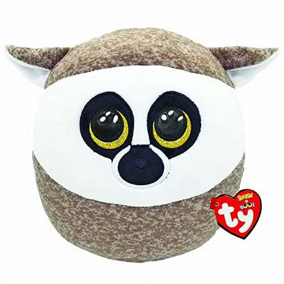 TY Squish-A-Boos Plush - LINUS the Lemur (Medium Size - 14 inch)