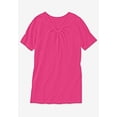 thumbnail image 6 of Woman Within Plus Size Perfect Short-Sleeve Shirred V-Neck Tunic, 6 of 6