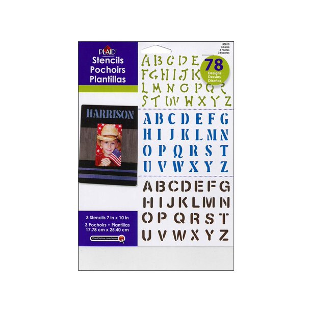 Folkart Plastic Stencil Value Pack Alphabet 7 In X 10 In 3 Piece