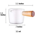thumbnail image 2 of 20PCS Transparent Glass Creamer with Wooden Handle, Mini Coffee Milk Creamer Pitcher. 50Ml, 2 of 3