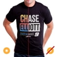 thumbnail image 2 of DelSol NASCAR Mens Classic Crew Tee - Chase Elliot - 3 Black T-Shirt (L) for Men, 2 of 2