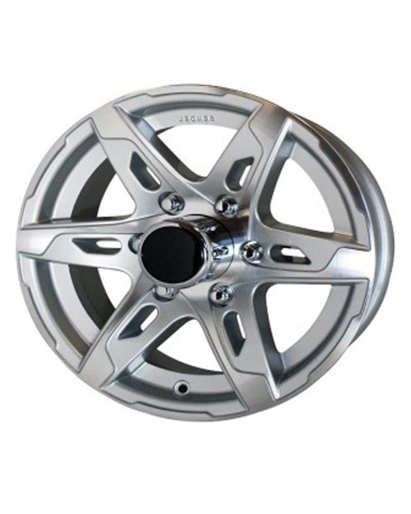 15X6 5Lug on 4.5" Aluminum T10 Trailer Wheel Silver T1056545SM
