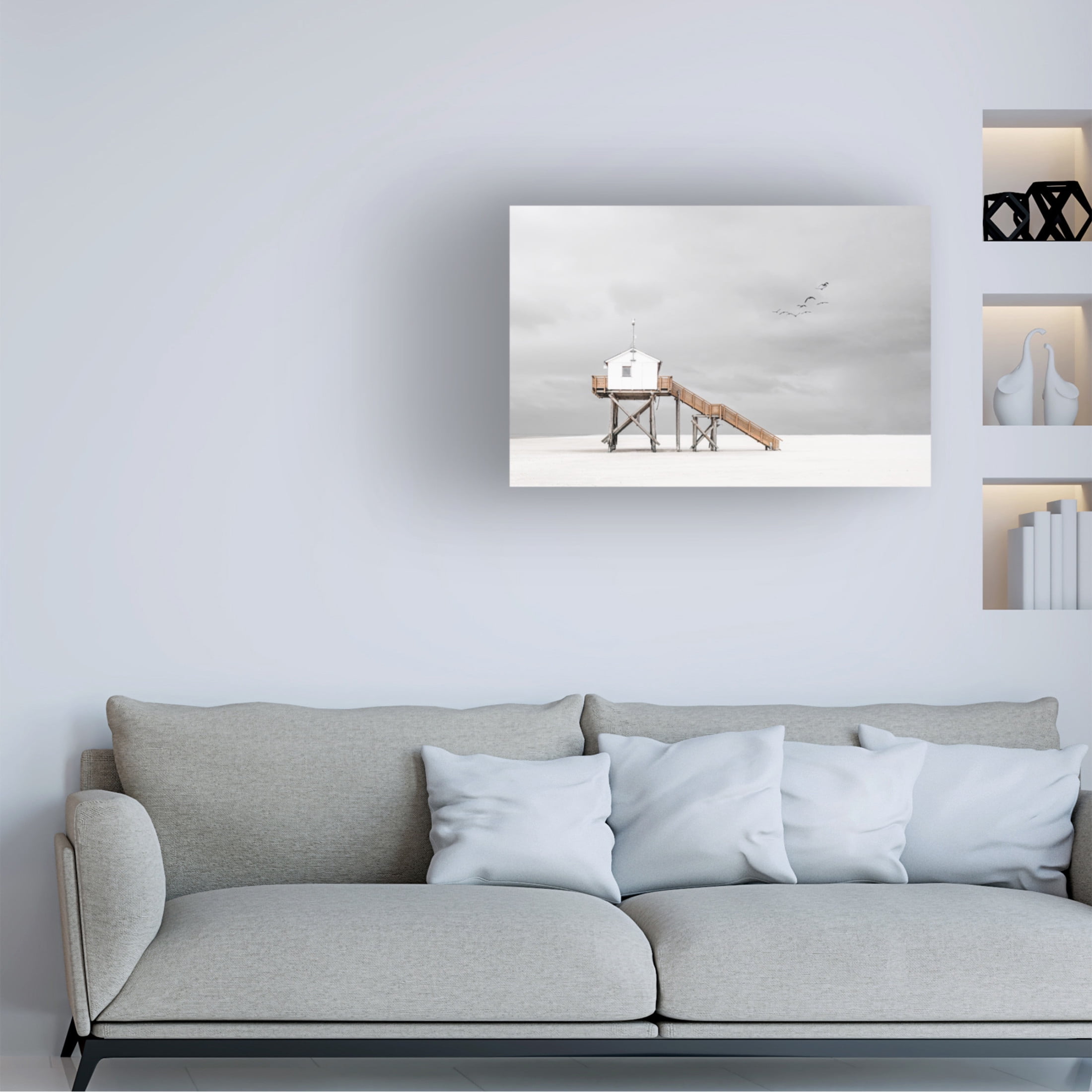 Canvas Wall Art - Rolf Endermann 'On The Beach' Wall Art for Living Room, Bedroom, or Office Décor by Trademark Fine Art - 24 x 16 Inches