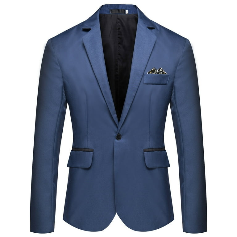 Business Slim Fit Single Buttons Suits Jacket Men Slim Fit