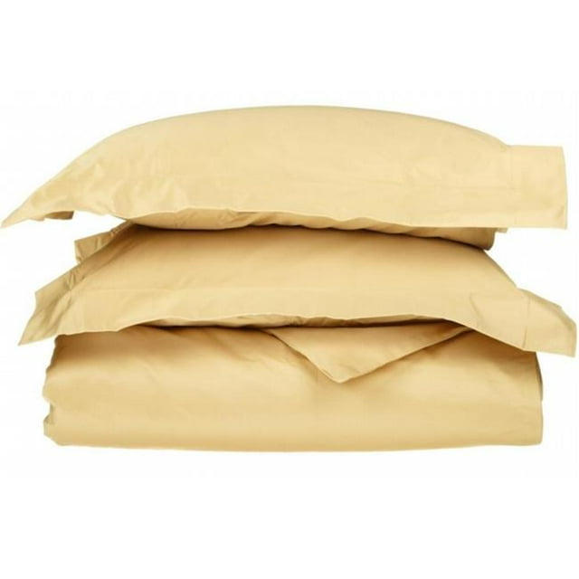 Housse de Couette Solide en Coton Égyptien 1000 Thread Count Set Très Grand/California Très Grand-Gold