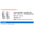 thumbnail image 2 of License Light Bulb - Compatible with 1974 - 1975, 1977 - 1978 Plymouth Fury, 2 of 2