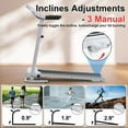 thumbnail image 3 of Folding Treadmill with Incline 2.5HP 12KM/H Electric Treadmill for Home Foldable, Bluetooth Music Cup Holder Heart Rate Sensor Walking Running Machine for Indoor Home Gym Exercise Fitness, 3 of 6