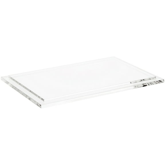Plymor Clear Acrylic Rectangular Display Base, 8.625" W x 5.625" D x 0.3125" H