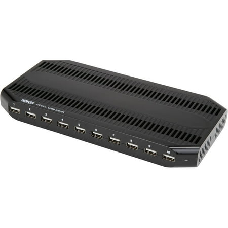 UPC: 0037332190352 | Tripp Lite 10-Port USB Charging Station with Adjustable Storage – 12V 8A / 96W USB Charger Output (U280-010-ST)