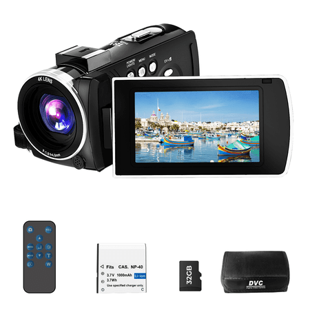 Campark AC22 4K 30FPS Video Camera 64MP Photo 3" 270° Screen Digital Camcorder for Vlogging Youtube