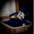 thumbnail image 3 of Lakshya Jewel LLC Cluster Ring Purple & Green CZ 14k Yellow Gold Plated, 3 of 4