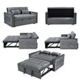 thumbnail image 6 of 3 in 1 Convertible Sleeper Sofa Bed, Modern Velvet Loveseat Pull-Out Sofa Couch w/Pullout Bed, Small Love Seat Lounge Sofa w/Reclining Backrest,Toss Pillows, Pockets, 6 of 6
