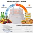 thumbnail image 4 of UKEIN 20L Expandable Insulated Lunch Bag for Women Men, Double Deck Leakproof Cooler Lunch Box, 5-Layer Thermal Lunch Tote for Camping, 4 of 7