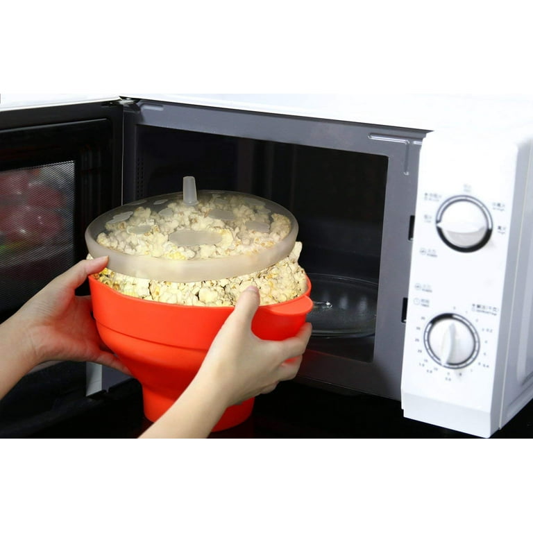 Peak Popcorn Popper W&P NEW Collapsible Microwaveable red New
