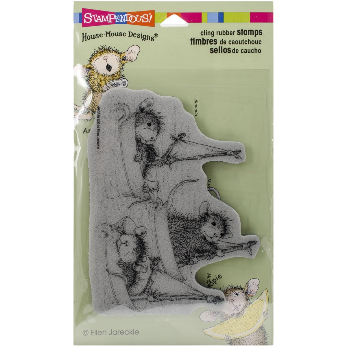 Stampendous House Mouse Cling Stamp 4"X6"Teacup Sailing