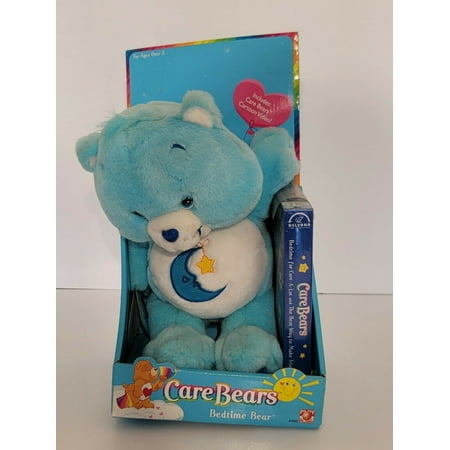 Care Bears Plush w/ VHS Movie BEDTIME Bear 2002 with VHS TAP3 NEW damaged box
