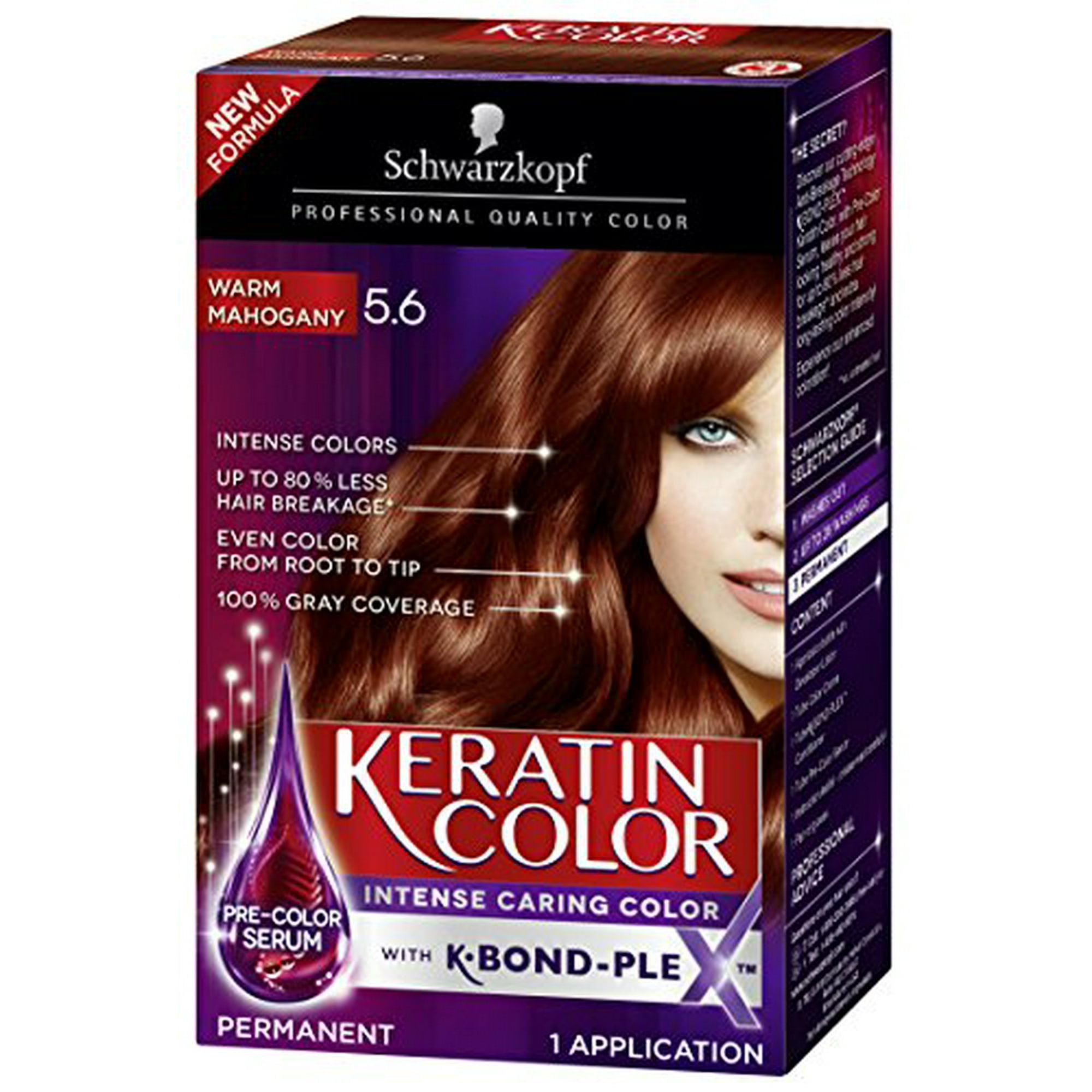 Schwarzkopf Keratin Color Permanent Hair Color Cream 5 6 Warm