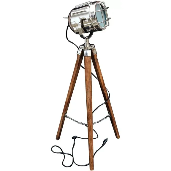Nautical Modern Floor Lamp Spotlight Wooden Tripod Stand lamp Vintage Living room Bedroom lamp Home Decor