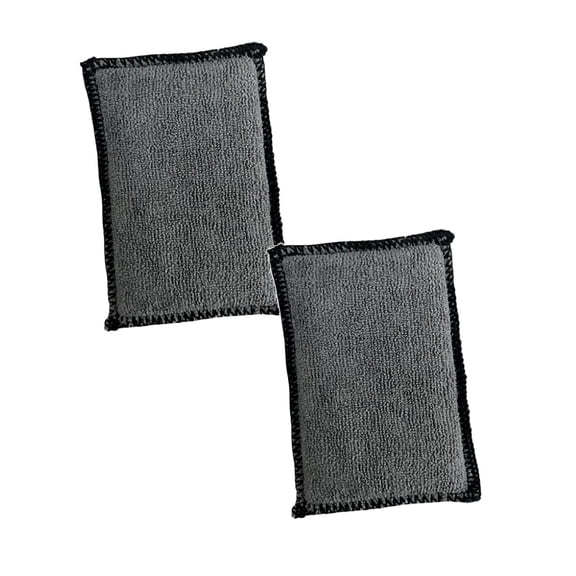 2Pack Car Cleaning Sponge Pad For Leather Interior Detailing Scrubbing Washing Dirt Removal Microfiber Scrubber Other Cleaning Supplies Home Decor